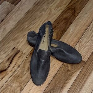 Lucky Brand Dark Gray Leather Loafers